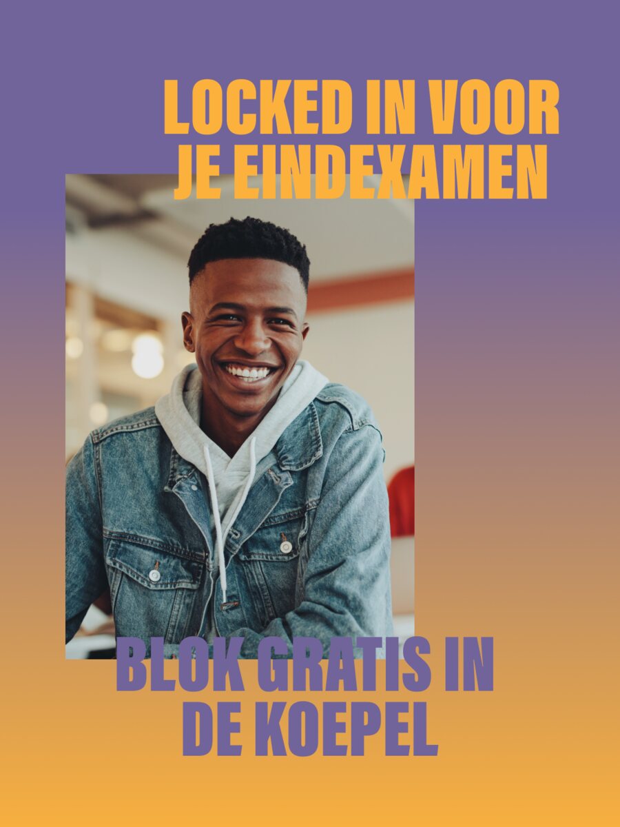 Instagrampost De Koepel: locked in voor je eindexamen, blok gratis in De Koepel