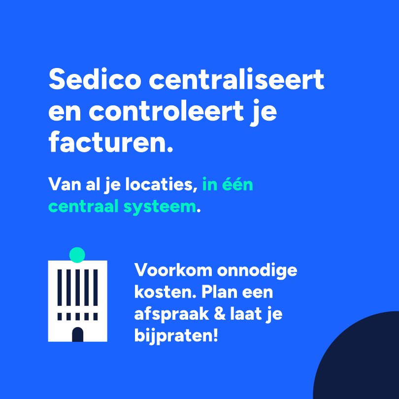 LinkedIn-post: Sedico centraliseert en controleert je facturen