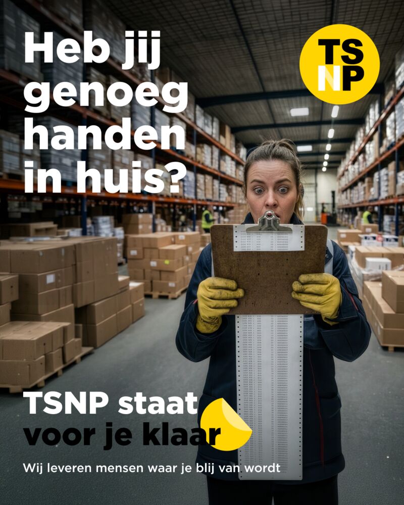 B2B-post: Heb jij genoeg handen in huis? TSNP staat voor je klaar.